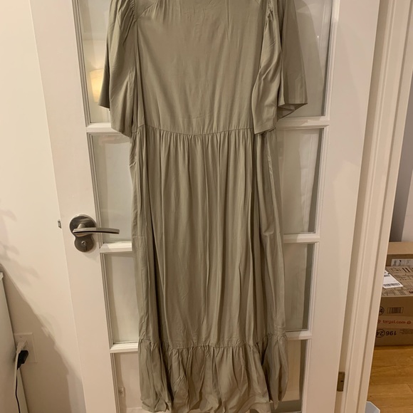 Philosophy Short Sleeve Midi Cactus Green Dress Size Small - Picture 3 of 5